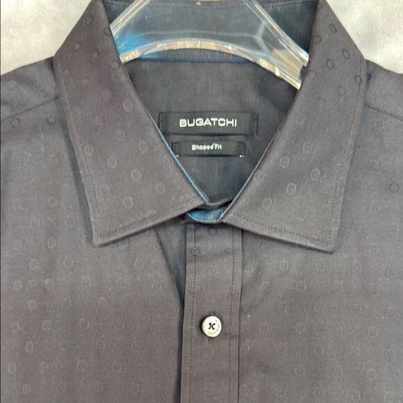 Bugatchi Black Casual Shirt with Pointed Collar - Picture 2 of 8